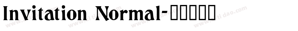 Invitation Normal字体转换